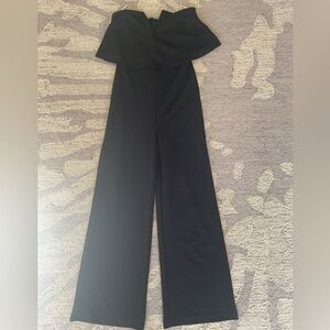 Lulus Black Off-Shoulder Wide Leg Jumpsuit Size M – Elegant Evening Outfit
